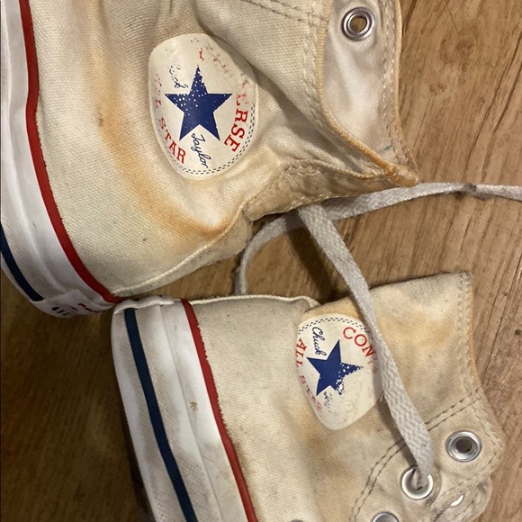 White High-Top Converse Sneakers Canvas - Picture 9 of 14